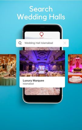 Search Wedding Halls Karachi Lahore Islamabad Countdown